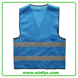 High Visibility Cheap Mesh Blue Safety Vest