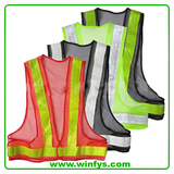 High Visibility Cheap Mesh Black Safety Vest