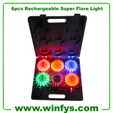 6pcs Rechargeable Super Flare Light