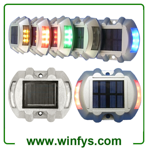 Red Green White Blue IP68 Aluminum Solar Powered Led Road Driveway Path Lights