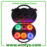 6 Pack LED Safety Flares Rechargeable