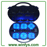 6 Pack Rechargeable Led Power Flares Led Road Flares Blue