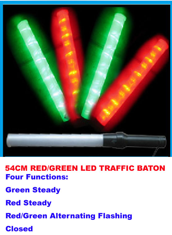 21 inches 54cm Red Green Led Traffic Baton