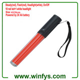 3 Modes 3XAA Battery 10 Inch 26cm PC Tube Led Red Traffic Wands